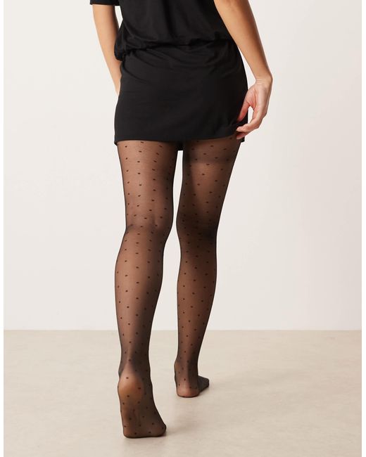 ASOS Black Mini Dot Pattern Tights