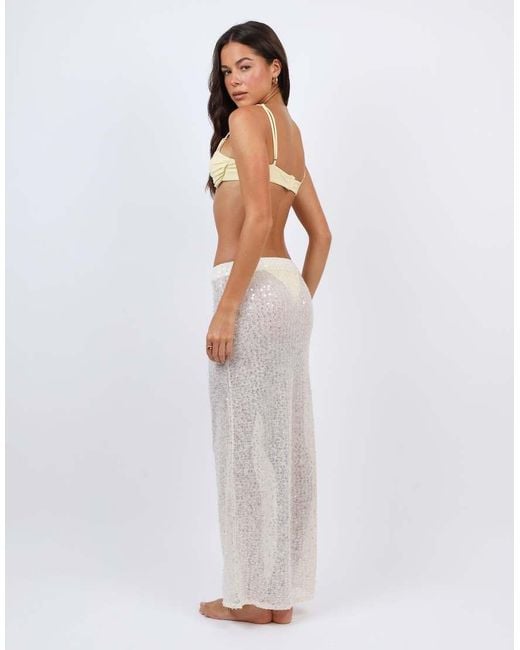 SIMMI White Sequin Beach Maxi Skirt
