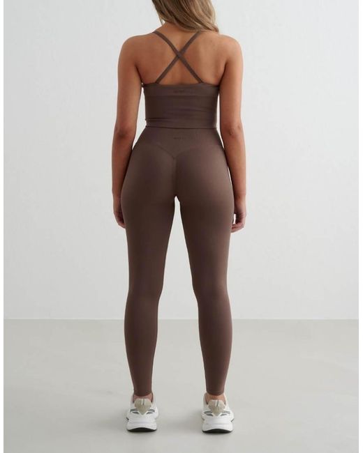 Aim'n Brown Macchiato Shape Seamless Cross Back Bralette