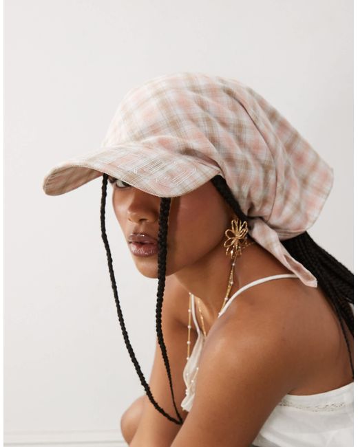 Collusion Brown Headscarf With Cap Detail