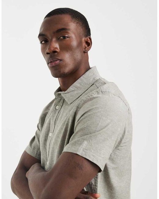 Camicia Vestibilità Classica di Blend in Gray da Uomo