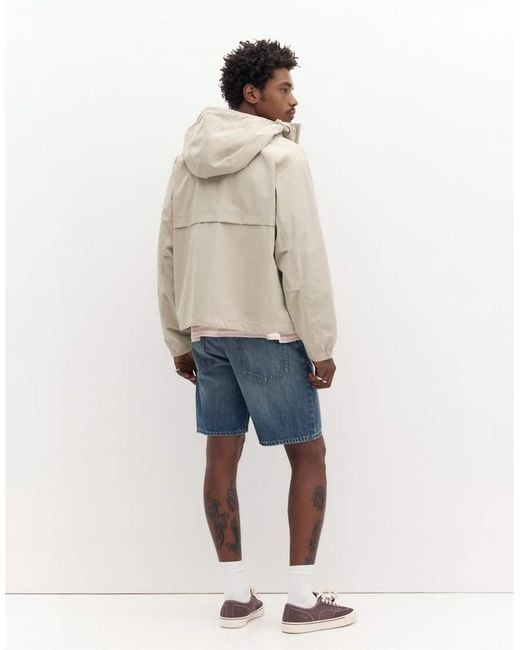 Pull&Bear Natural Lightweight Stwd Raincoat for men