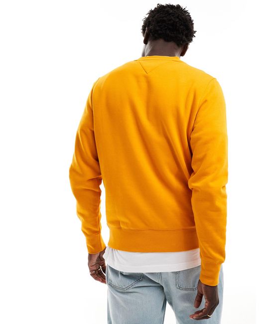 Tommy Hilfiger Orange Crew Neck Sweatshirt for men