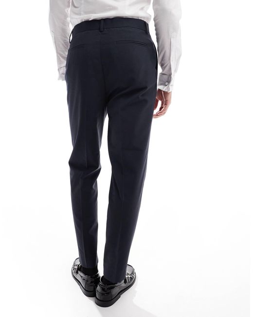 ASOS – elegante, schmal zulaufende hose in Black für Herren