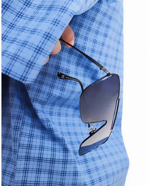 ASOS – pilotensonnenbrille in Blue für Herren