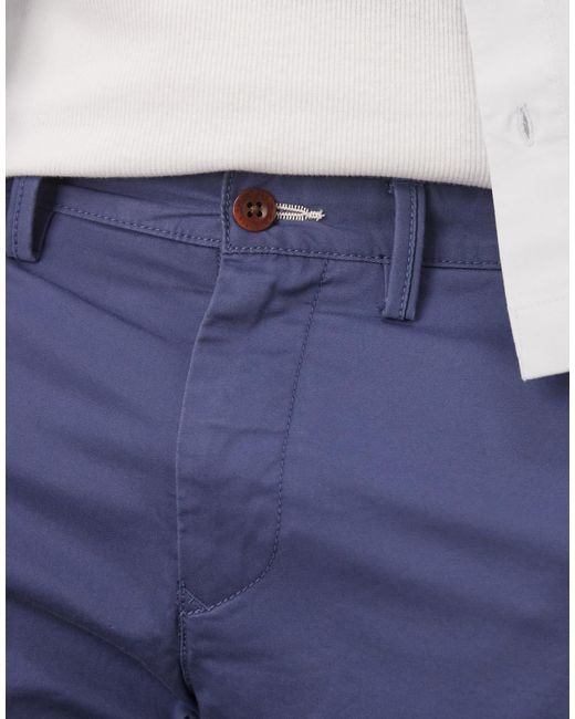 Gant White Slim Fit Twill Chino Shorts for men