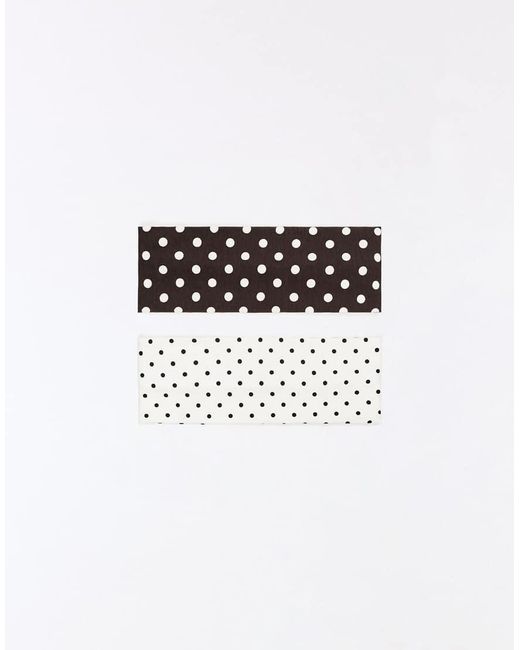 Bershka Black Pack Of 2 Polka Dot Hairbands