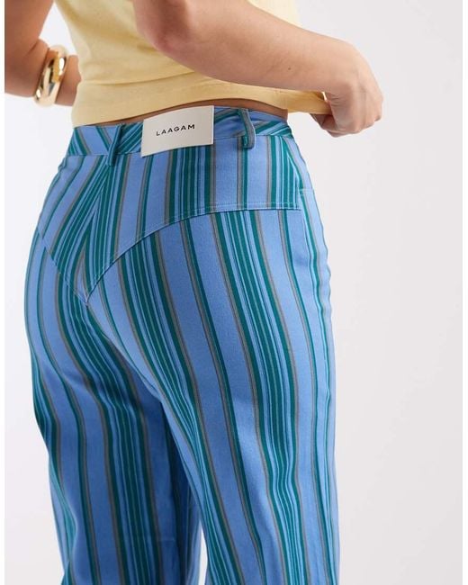 laagam Blue Leroy Low Rise Trousers