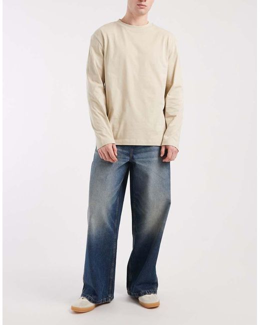ASOS White Essentials 3 Pack Relaxed Long Sleeve T-Shirts for men