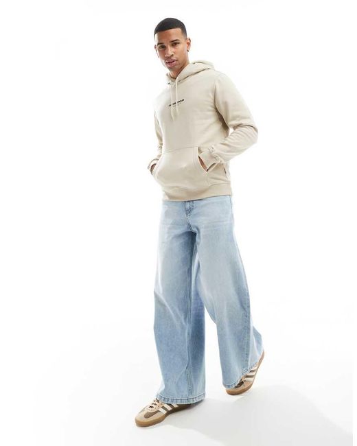 Sudadera Color Piedra Con Capucha Curated De -Neutro Only & Sons de hombre de color White
