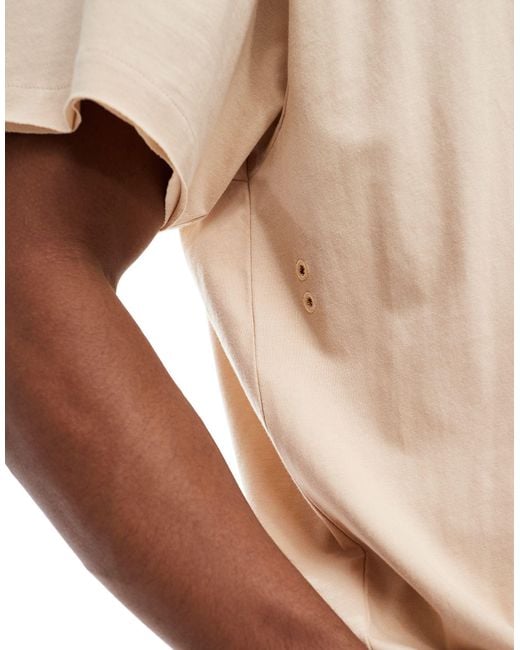 T-shirt oversize épais - sable fumé Threadbare pour homme en coloris Natural