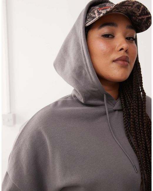 Sweat à capuche large d'ensemble Noisy May en coloris Gray