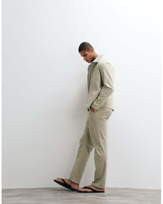 Blend White Straight Leg Chino Co-ord for men