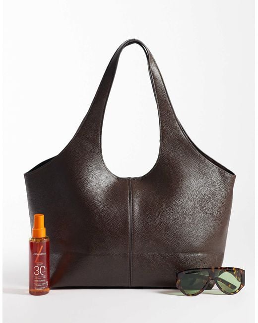Mango Black Structured Tote Bag