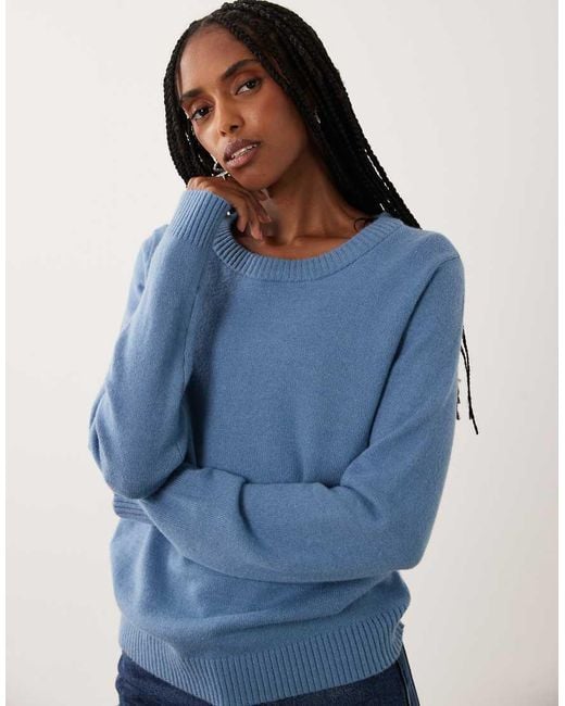 Vila Blue O-Neck Knitted Jumper