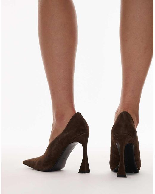Jeffrey Campbell Brown Heeled Pointed Court Shoes