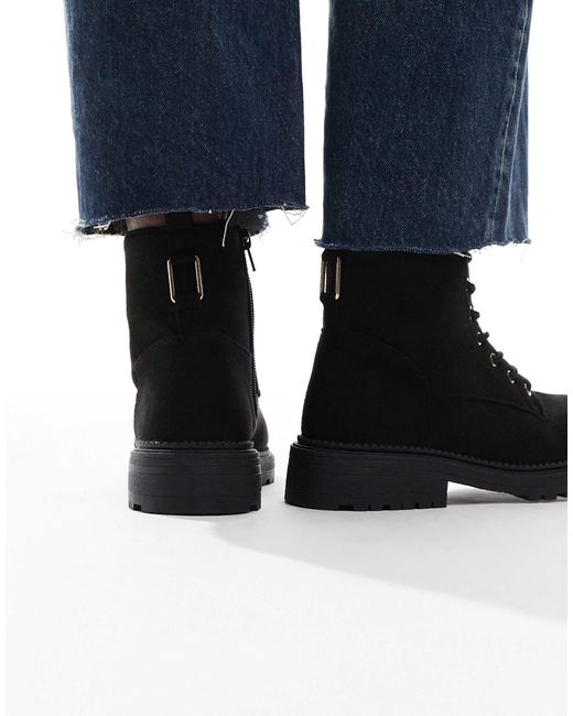 New Look Blue Lace Up Ankle Boot