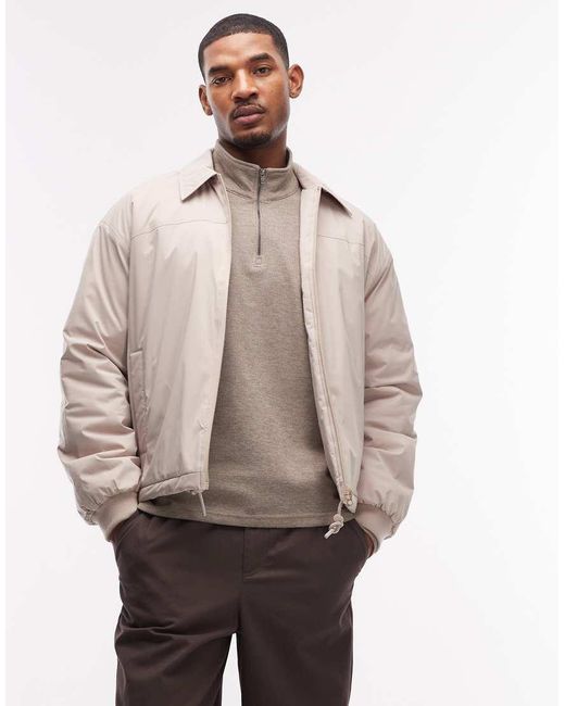 ASOS Natural Stormmaxtm Water Repellent Harrington for men
