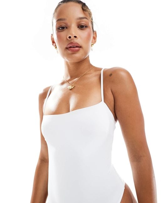 Pull&Bear White Swimsuit