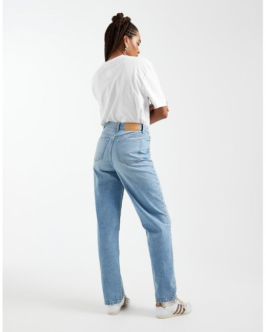 ASOS Blue Asos Design Tall High Rise Relaxed Mom Jeans