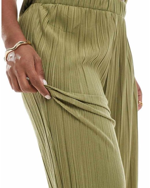 Vero Moda Green Plisse Trouser Co-ord