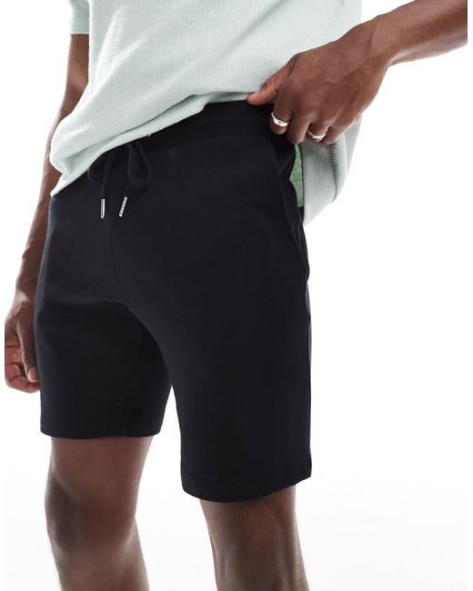 ASOS Black Jersey Skinny Shorts for men
