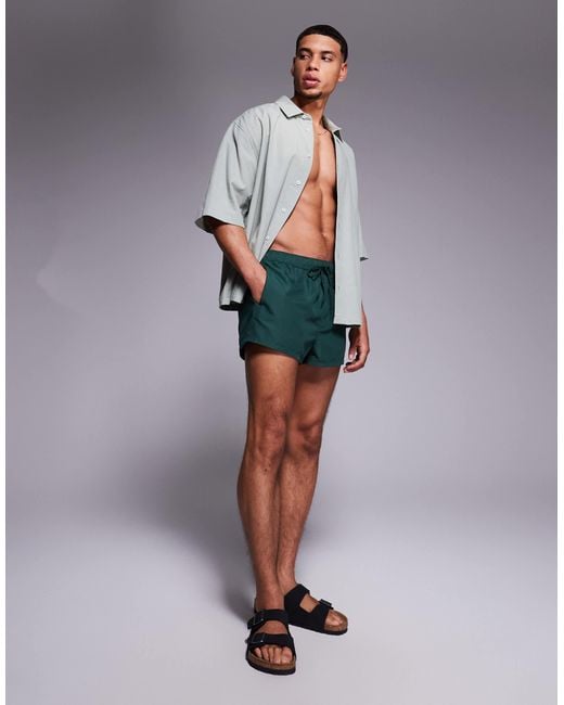ASOS – superkurze badeshorts in Gray für Herren