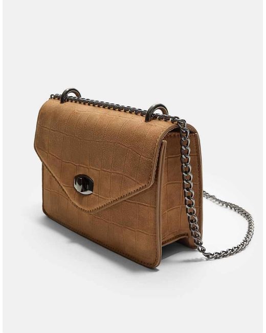 Stradivarius Crossbody Tas Met Textuur En Sluiting in het White