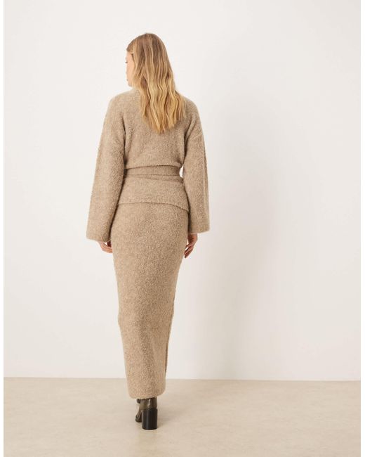 Y.A.S Natural – premium – strukturierter strick-maxirock