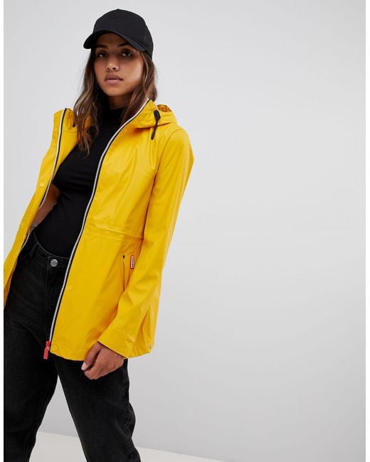 Hunter lightweight rubberised yellow rain mac Clearance