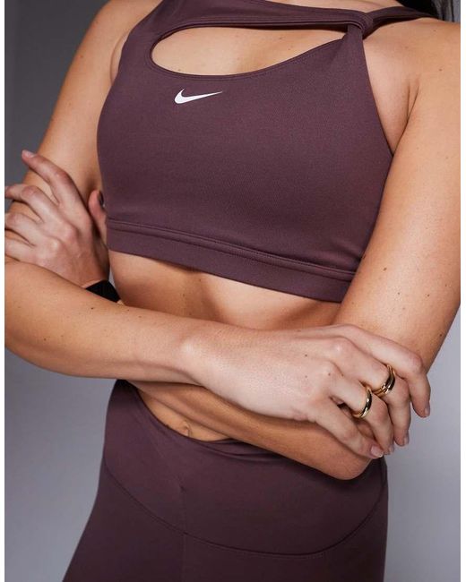Nike Purple Nike One Training Twist Strap Sports Bra