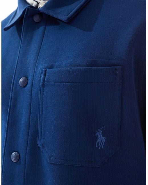Polo Ralph Lauren Blue Icon Logo All Weather Chore Jacket for men