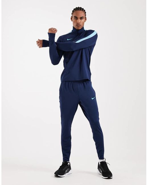 Nike Football Blue Strike Dri-fit Long Sleeve Drill Top for men