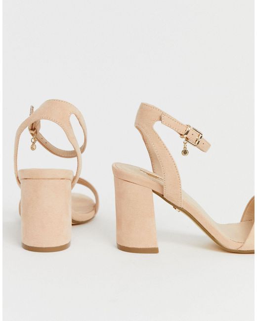 light pink block heel sandals