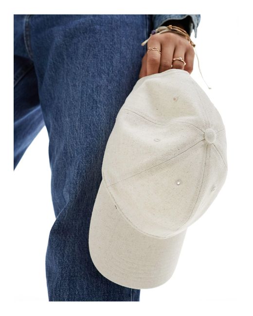 Cappello con visiera color crema di Accessorize in Blue