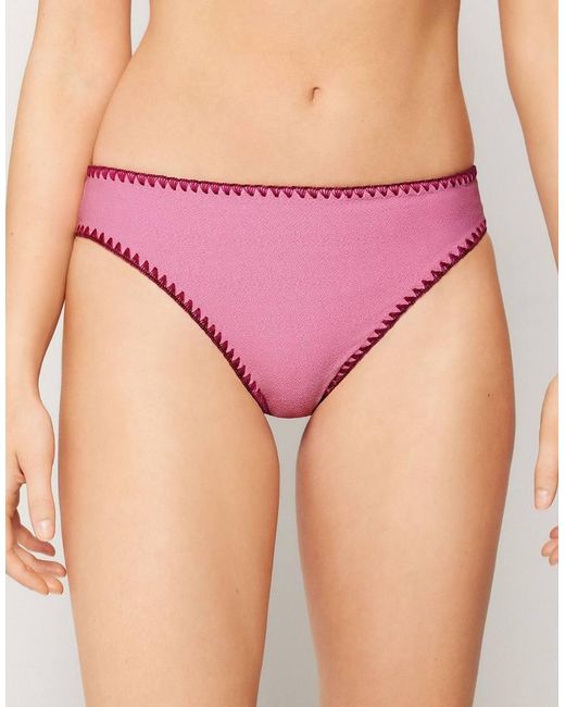 Tezenis Pink Craft Touch Classic Bikini Bottoms