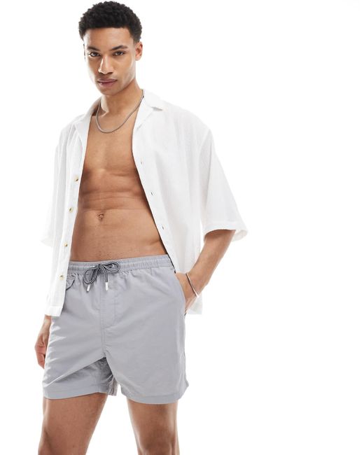 Brave Soul White Swim Shorts for men