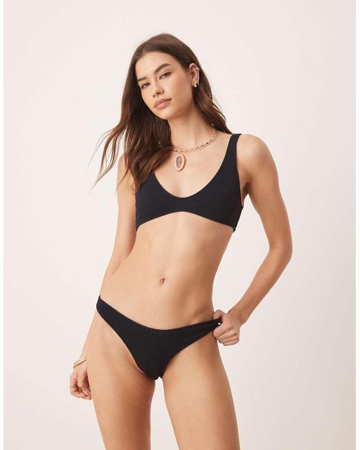 Mango Natural Textured Bikini Bottom