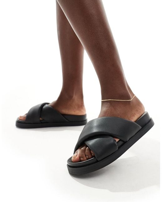 ONLY Brown Cross Front Sandals