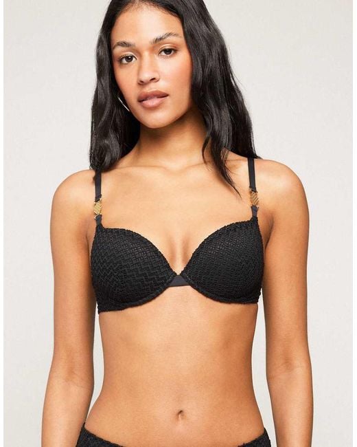 Tezenis Black Jewel Net Push Up Bikini Top