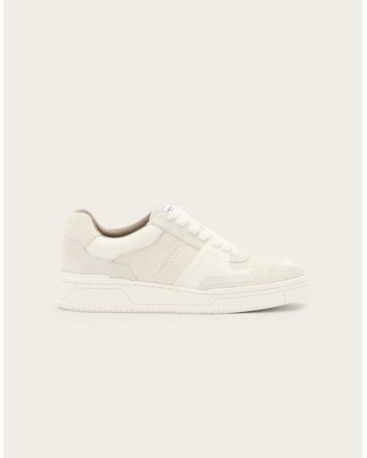 AllSaints Natural Vix Leather Logo Trainer