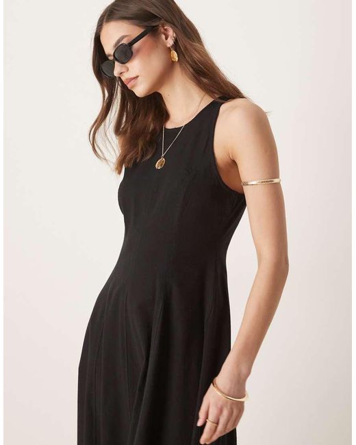 ASOS Midi Jurk Met Naden in het White