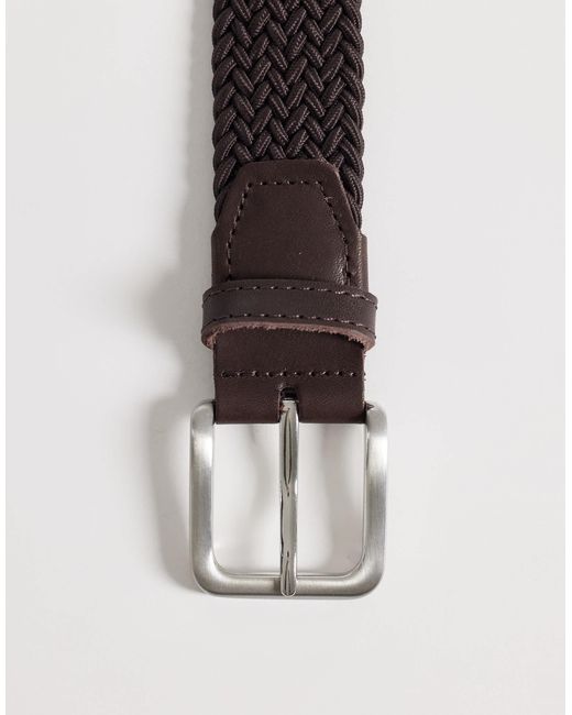 Jack & Jones – webgürtel in Brown für Herren
