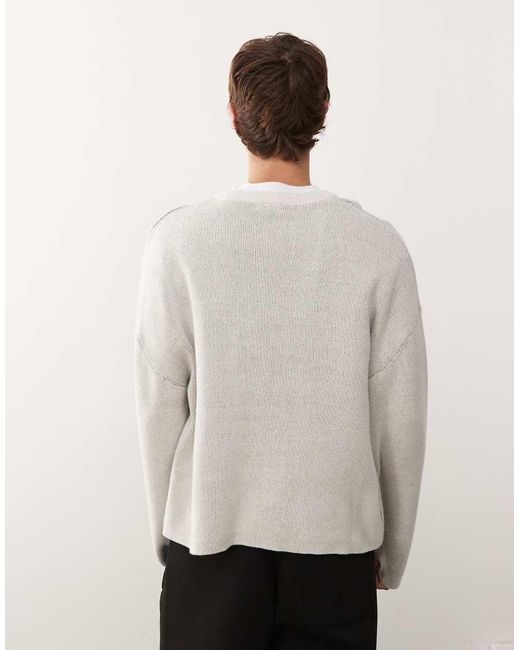 Weekday White Jumper With Broken Graphic for men