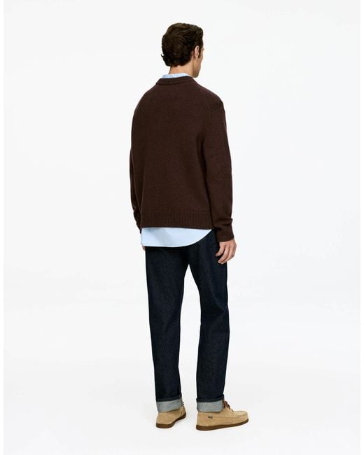 ARKET Brown Wool Oversized Jumper for men