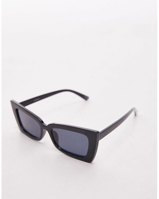 TOPSHOP Black Pine Oversized Cat Eye Sunglasses