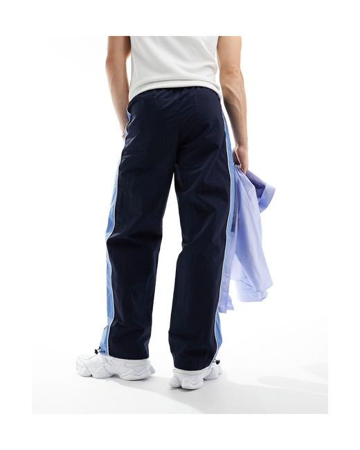 ASOS Blue baggy Nylon Track Pants for men