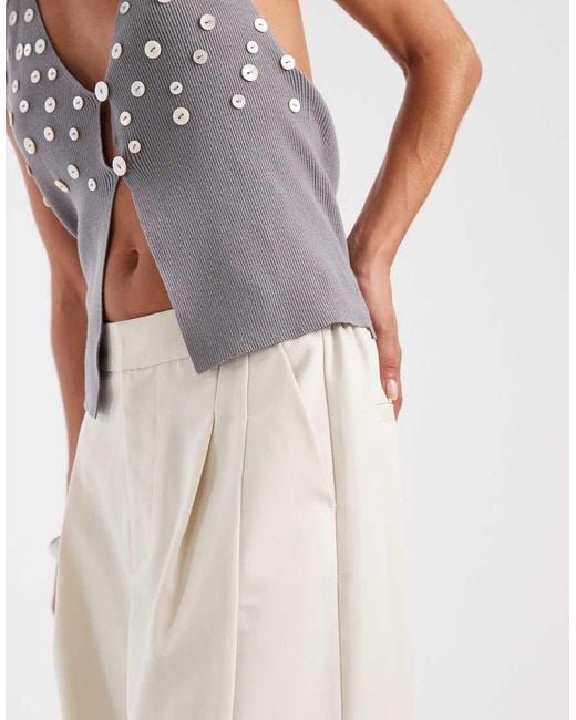 ASOS White Tailored Utility Barrel Trouser