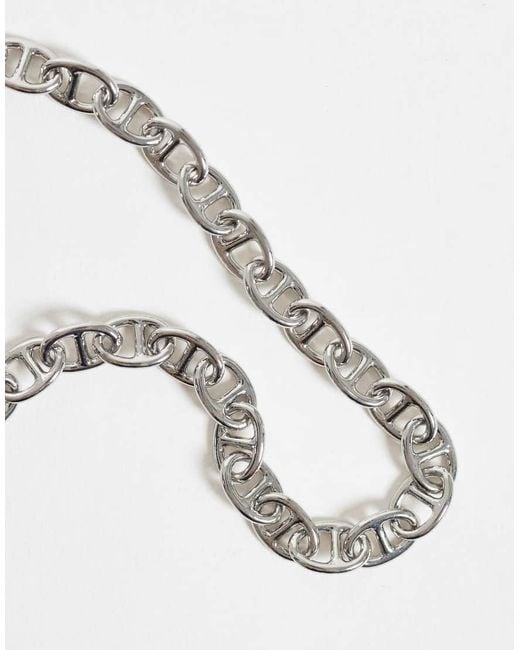 ASOS Metallic Oval Link Chain Bracelet for men
