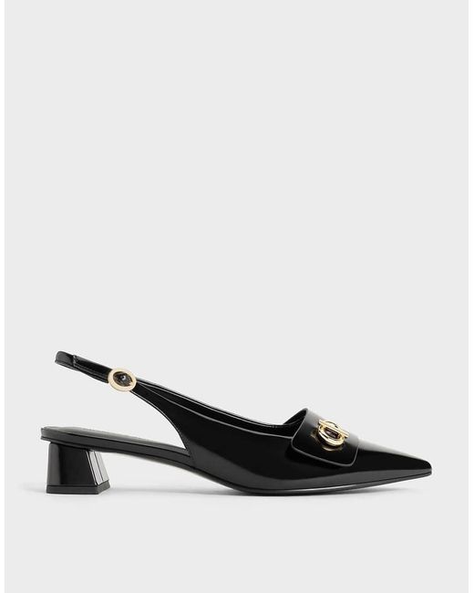 Charles & Keith Black Marley Slingback Pumps